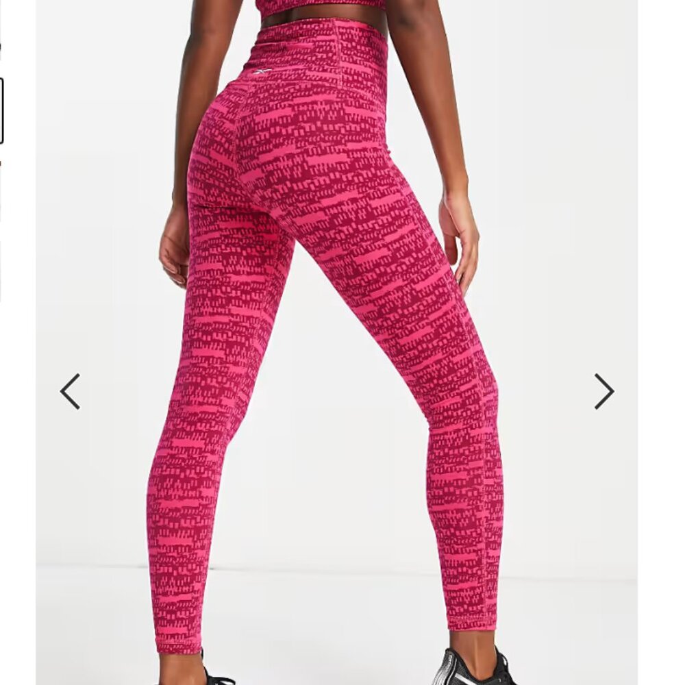 NEW Reebok MYT cotton leggings in pink - Picture 1 of 6